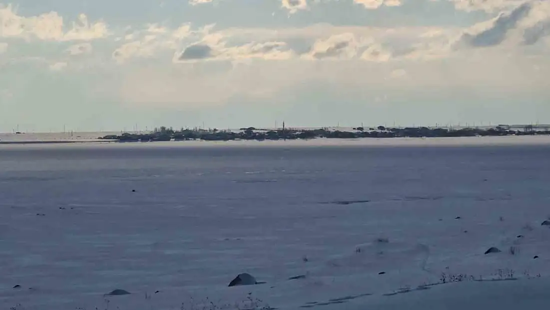 ‘Kuş cenneti’ tamamen dondu