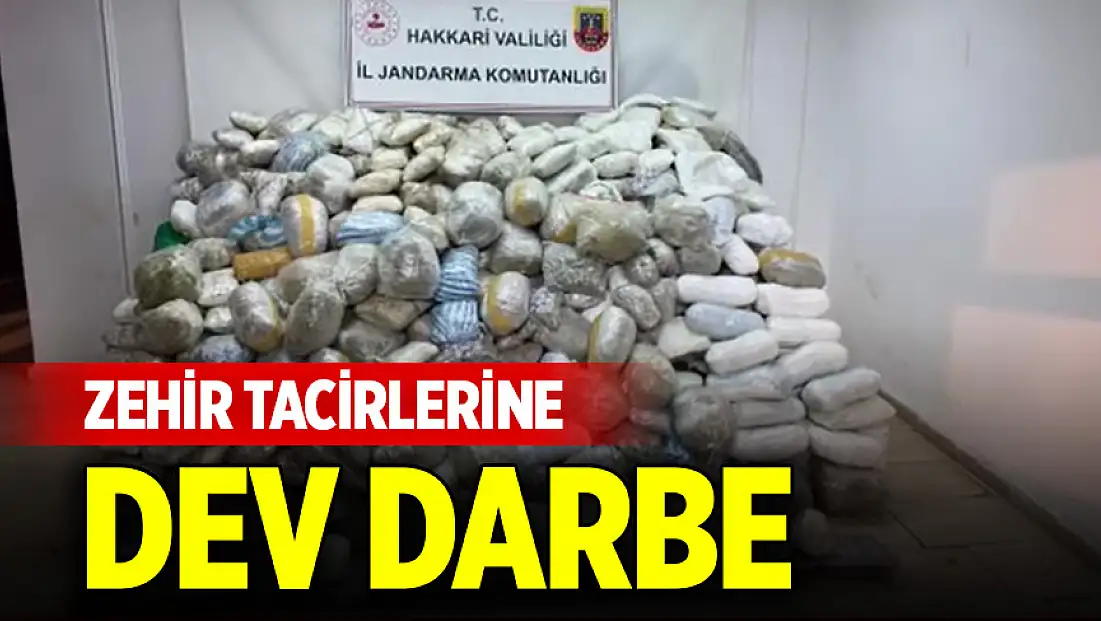 Hakkari'de zehir tacirlerine darbe: 348 kilogram uyuşturucu ele geçirildi