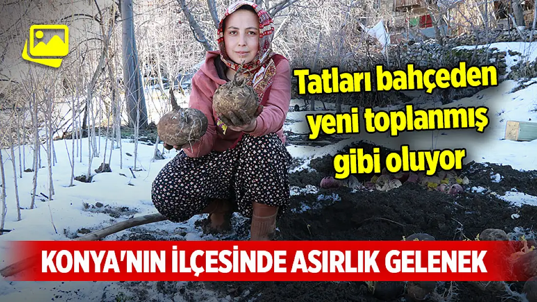 Konya'nın ilçesinde asırlık gelenek: Tatları bahçeden yeni toplanmış gibi oluyor