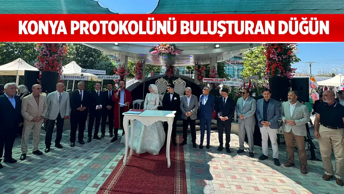Konya protokolünü buluşturan düğün: Özboyacı ile Yaşlı aileleri akraba oldu
