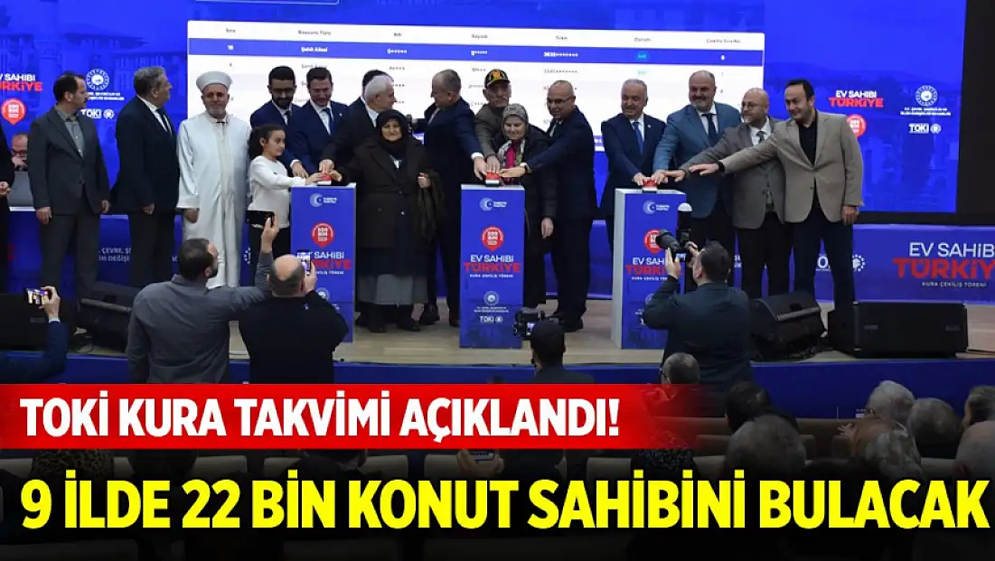 TOKİ kura takvimi açıklandı! Bu hafta 9 ilde 22 bin konut sahibini bulacak