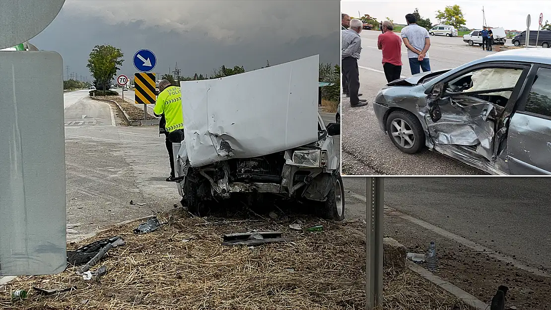 Konya merkezde otomobiller çarpıştı: 1'i ağır 5 yaralı