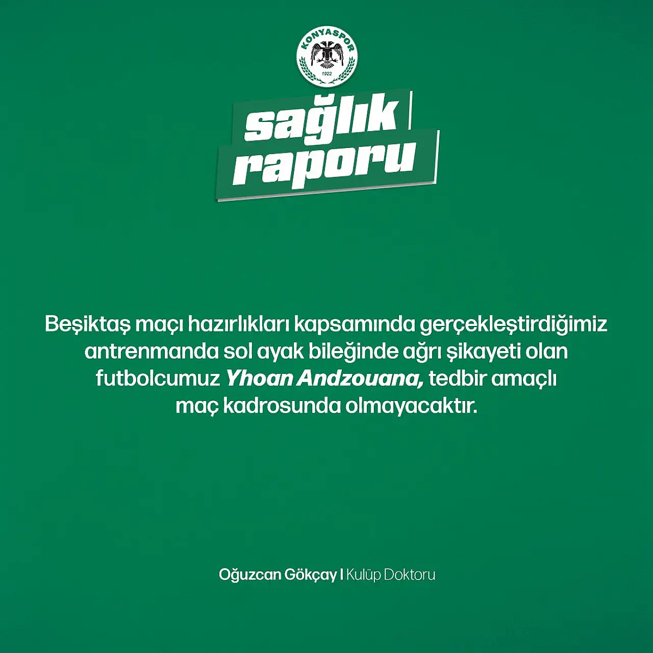 Konyaspor'da son dakika gelişmesi: Önemli bir eksikle sahaya çıkacak!