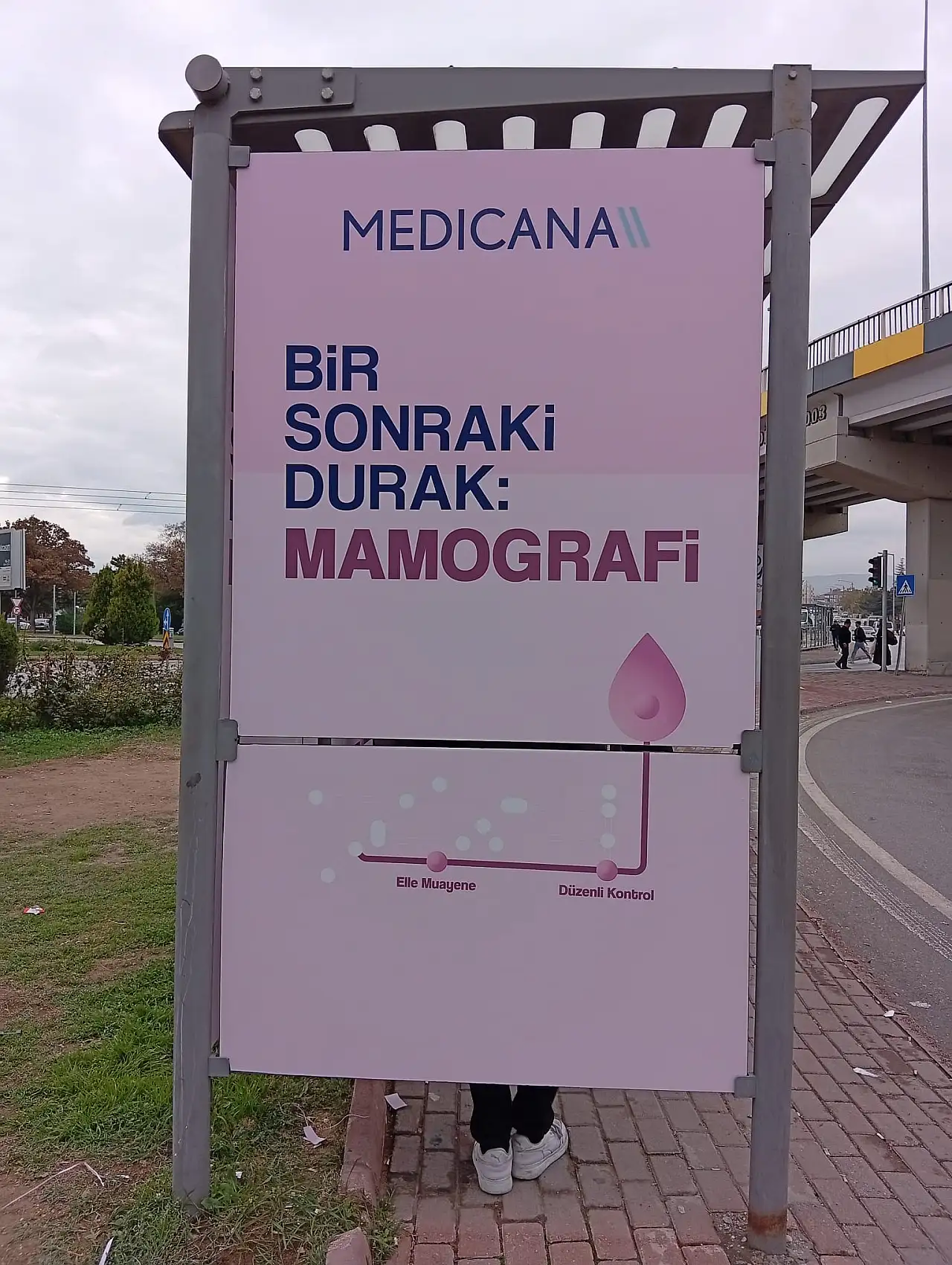 Konya'da dikkat çeken durak: Bir sonraki durak mamografi!