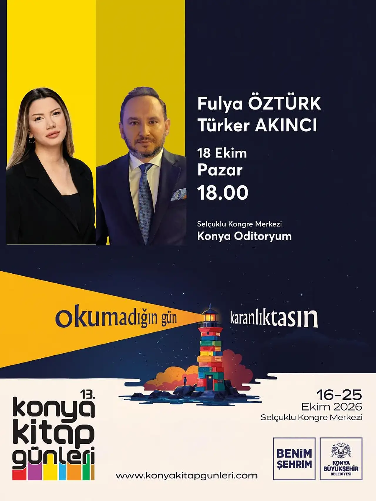 Fulya Öztürk ve Coşkun Başbuğ Konya Kitap Günleri'nde