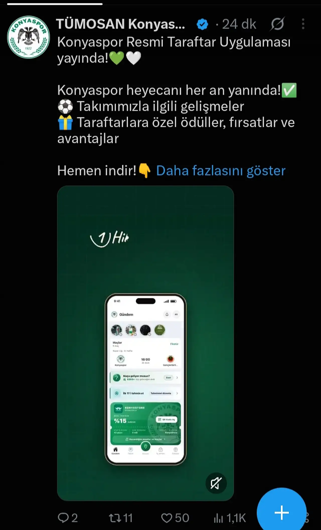 Konyaspor taraftar için dijital dönüşüm