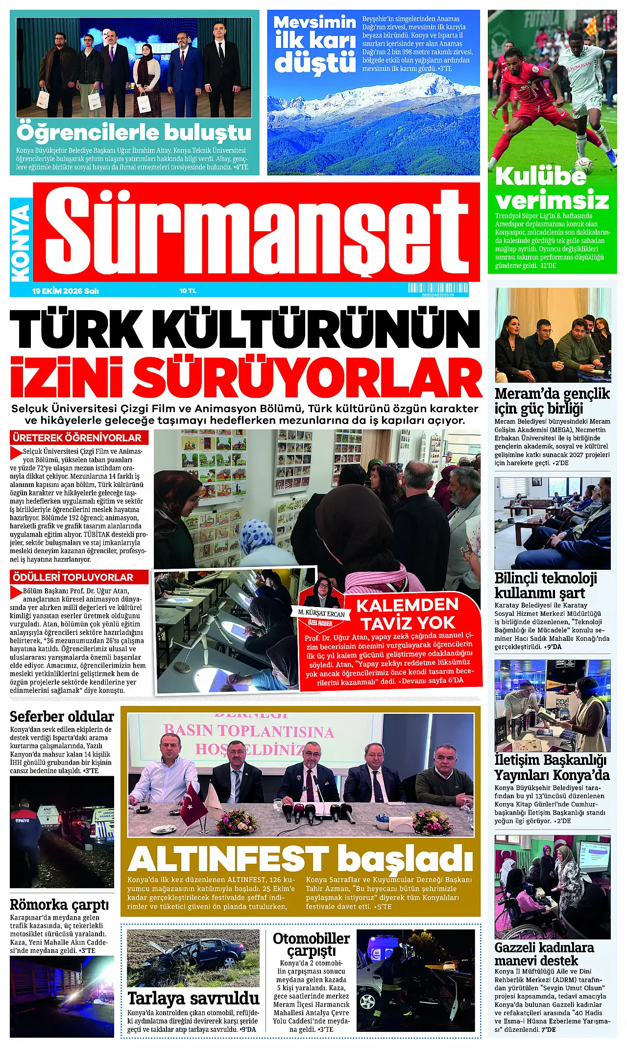Bugünkü Konya gündemi (20 Ekim 2026)