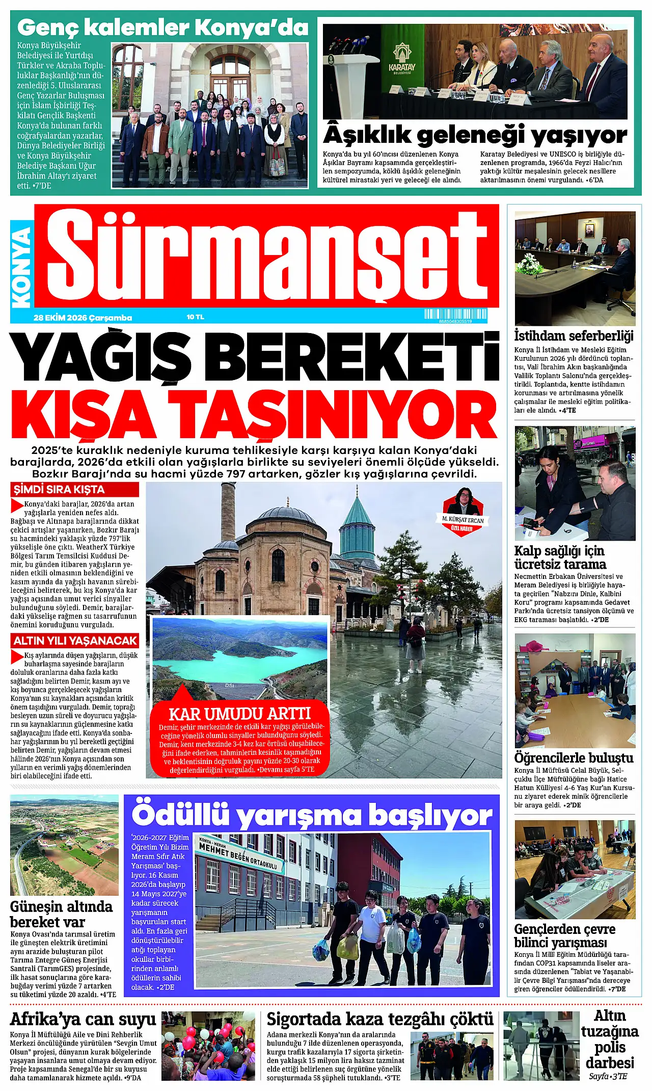Bugünkü Konya gündemi (28 Ekim 2026)