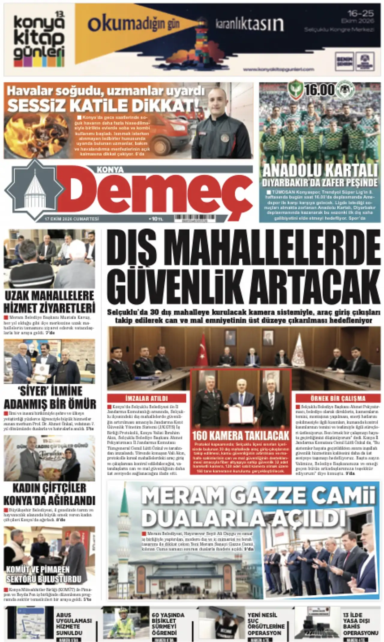 Bugünkü Konya gündemi (17 Ekim 2026)