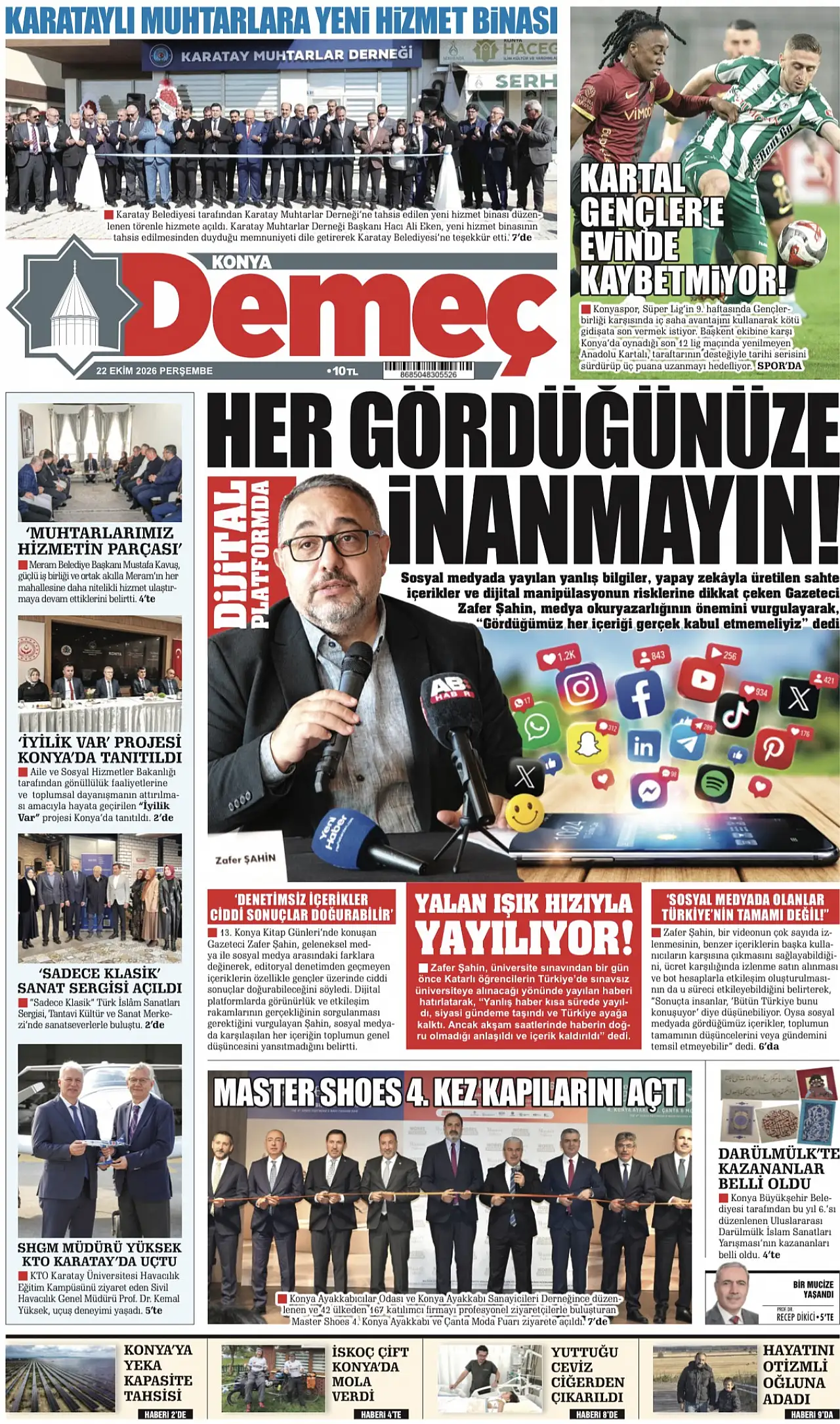 Bugünkü Konya gündemi (22 Ekim 2026)