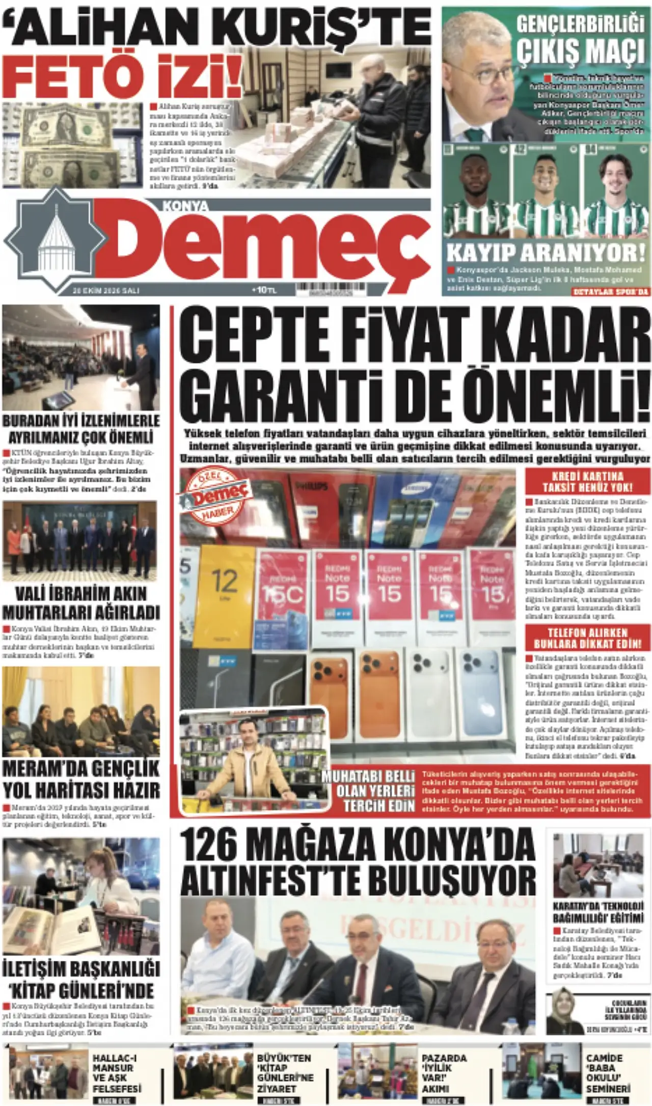 Bugünkü Konya gündemi (20 Ekim 2026)