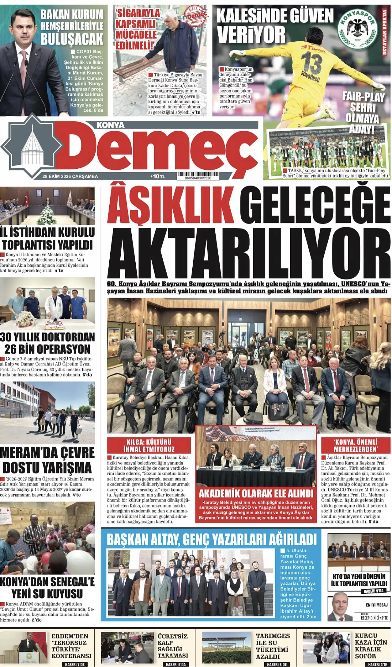 Bugünkü Konya gündemi (28 Ekim 2026)