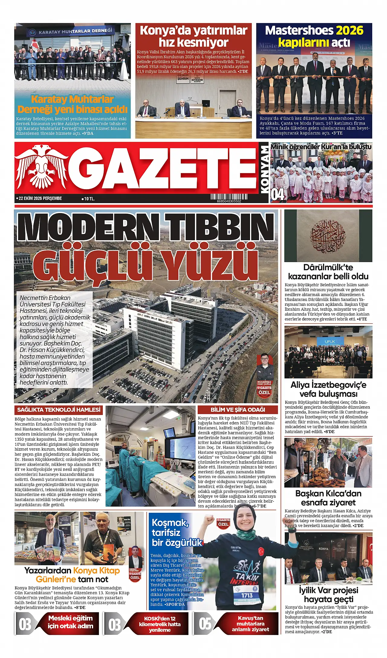 Bugünkü Konya gündemi (22 Ekim 2026)