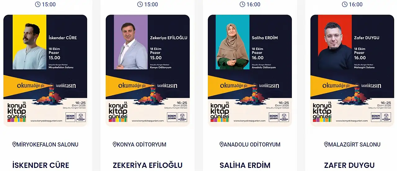 Bugünkü Konya gündemi (18 Ekim 2026)