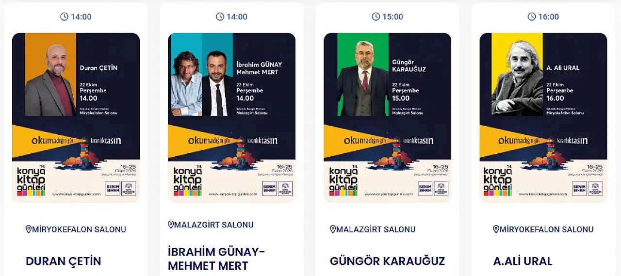 Bugünkü Konya gündemi (22 Ekim 2026)