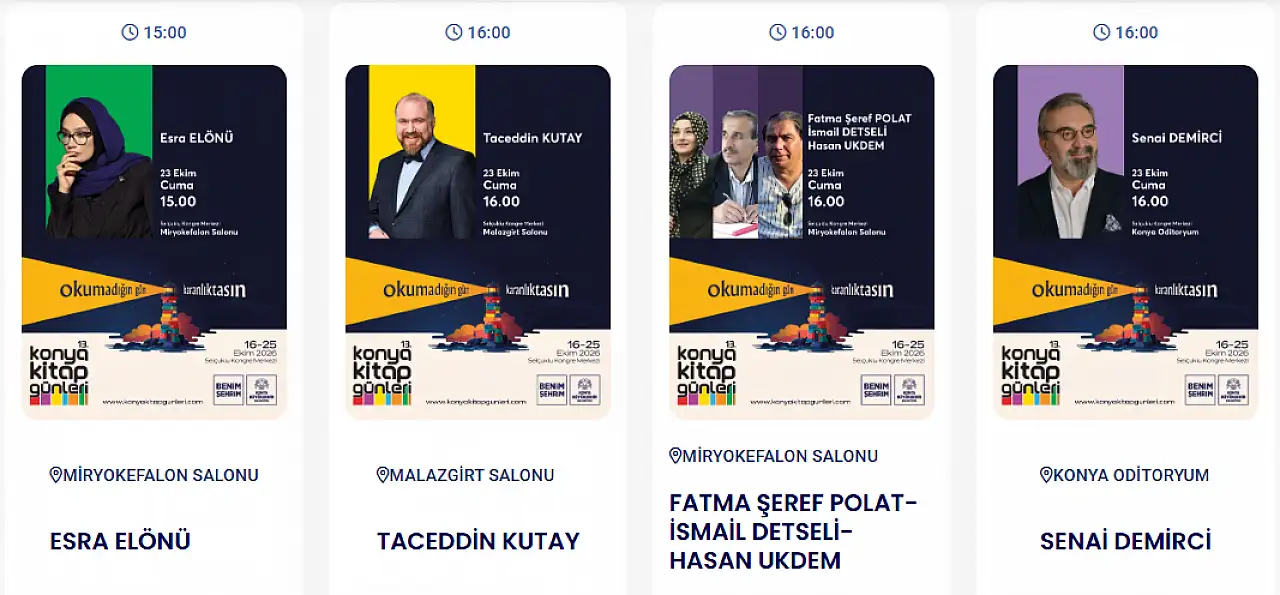 Bugünkü Konya gündemi (23 Ekim 2026)