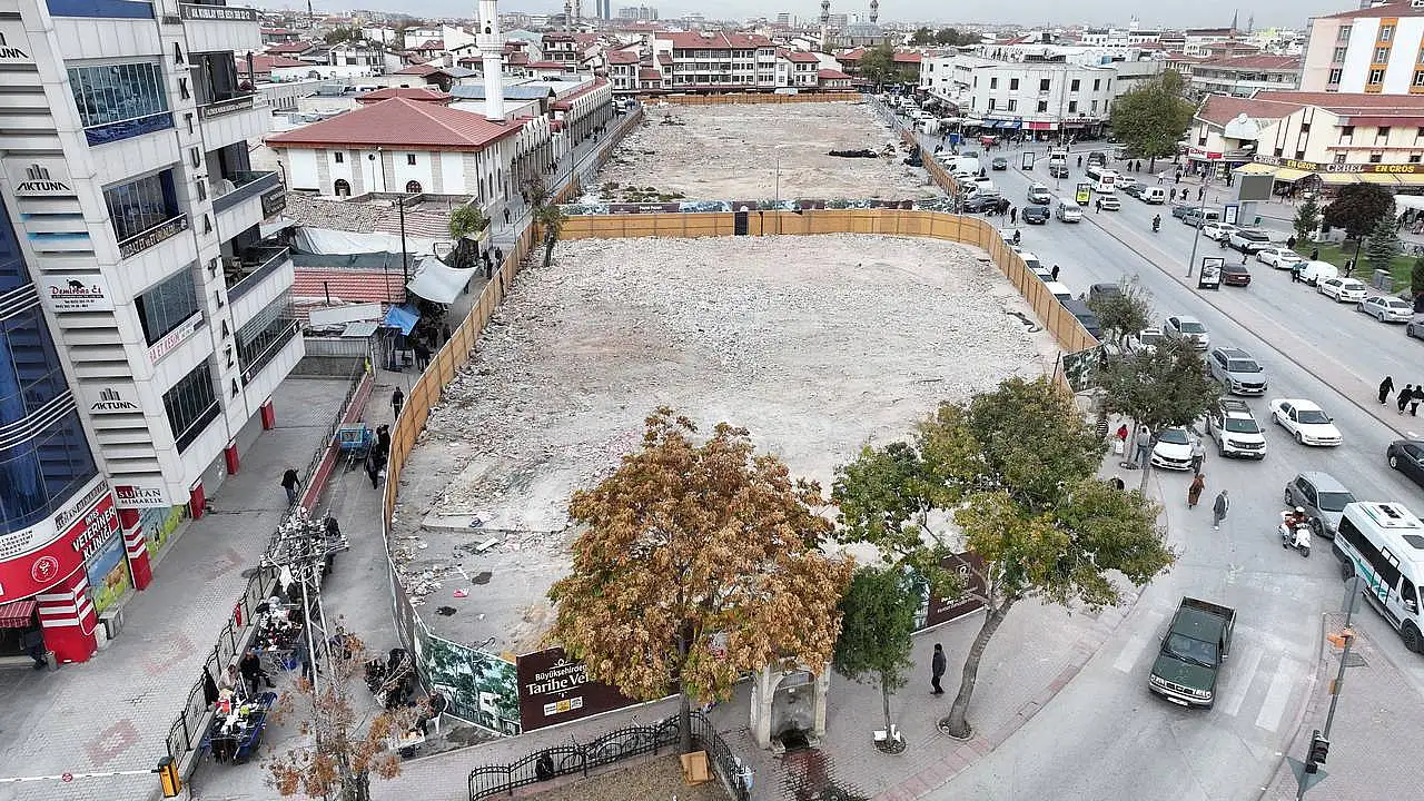 Konya Peynir Pazarı'nda ikinci etap yıkımları tamamlandı
