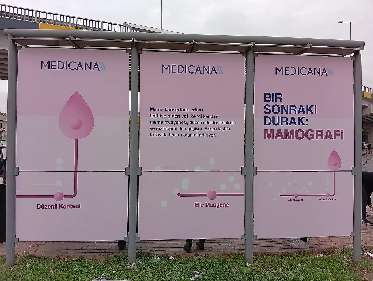Konya'da dikkat çeken durak: Bir sonraki durak mamografi!