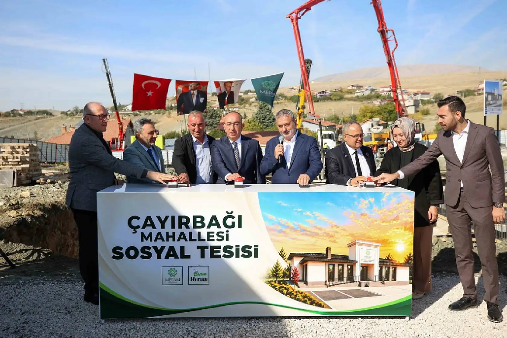 Meram'da hizmet seferberliği: Çayırbağı Sosyal Tesisi'nin temeli törenle atıldı!