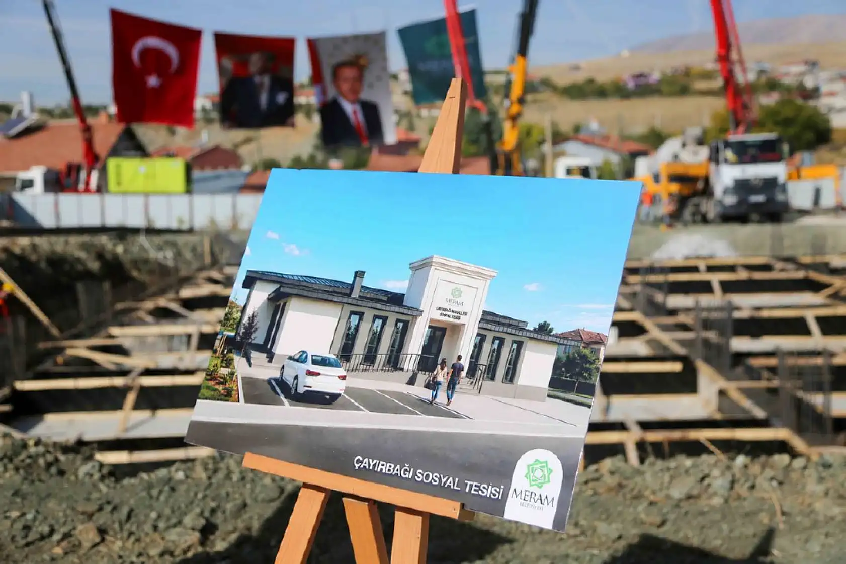Meram'da hizmet seferberliği: Çayırbağı Sosyal Tesisi'nin temeli törenle atıldı!