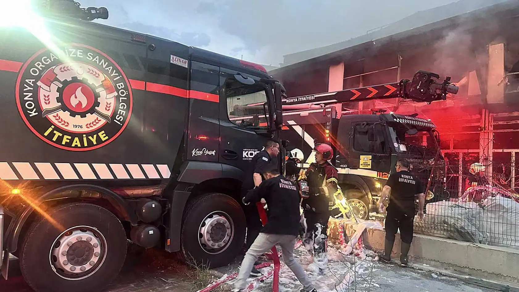 Konya'da fabrika yangını: İtfaiye eri Mehmet Tekeli şehit oldu!
