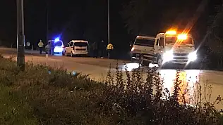 Konya'da tırın çarptığı otomobil şarampole uçtu