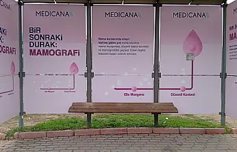Konya'da dikkat çeken durak: Bir sonraki durak mamografi!