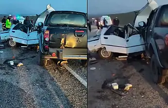 Otomobil ile pikap çarpıştı: 1 ölü, 2 yaralı