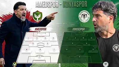 Amedspor-Konyaspor: İşte muhtemel 11'ler!