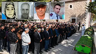Feci kazada ölen 4 kişiye Konya'da hüzünlü veda