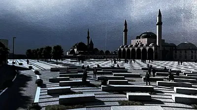 Mevlana Meydanı değişiyor! Yenilendiğinde işte böyle görünecek