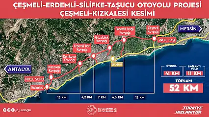 Çeşmeli-Kızkalesi Otoyolu açılıyor: 2,5 saatlik yolculuk 18 dakikaya düşecek
