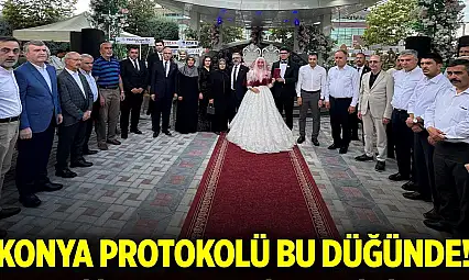 Konya protokolü bu düğünde! Tekeli ile Topçu ailelerinin mutlu günü