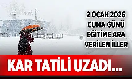 Kar tatili uzadı... 2 Ocak 2026 Cuma okullar tatil mi? İşte o iller