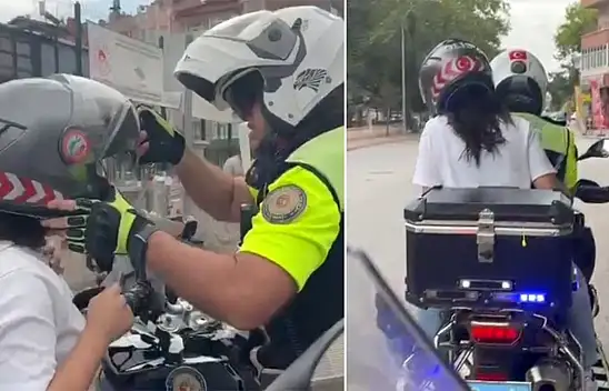 Konya'da okulları karıştıran YKS adaylarını polis sınava yetiştirdi