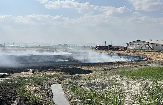 Konya'da yangın! Ekipler ekili arazileri son anda kurtardı
