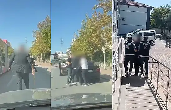 Konya merkezde dehşet: Sopayla sürücüye saldırdı