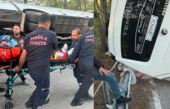 Servis minibüsü devrildi: 2'si ağır 3 yaralı