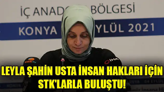 Leyla Şahin Usta İnsan Hakları için STK'larla buluştu!
