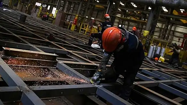 Sanayi üretim endeksi yıllık bazda yüzde 8,7 arttı