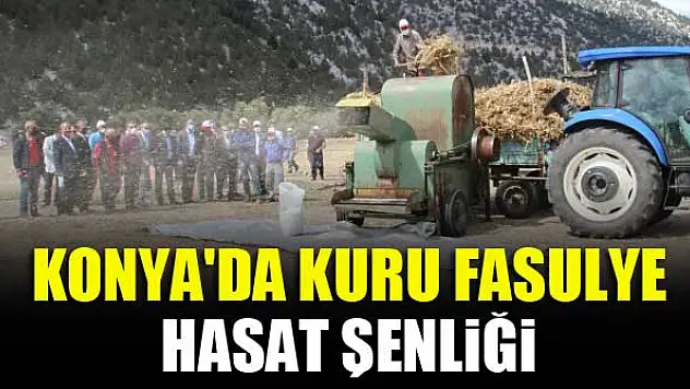 Konya'da kuru fasulye hasat şenliği