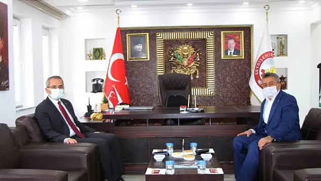 Kaymakam Pişkin'den, Başkan Tutal'a ziyaret