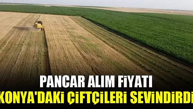 Pancar alım fiyatı Konya'daki çiftçileri sevindirdi