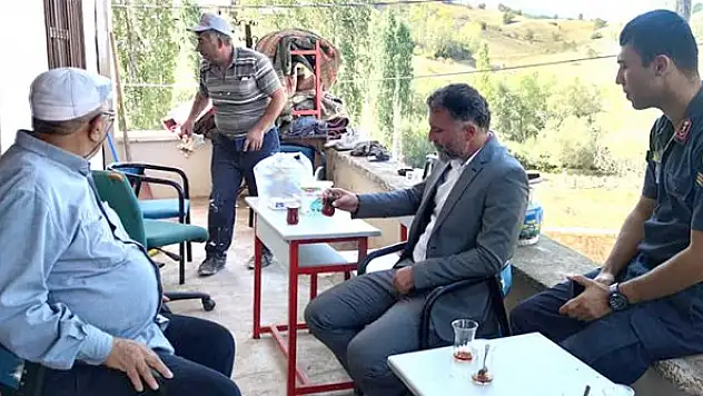 Köy odasında  çalışmalar sürüyor