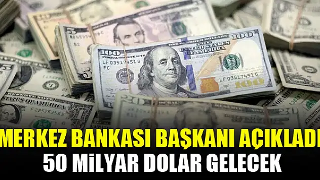 Merkez Bankası Başkanı açıkladı: 50 milyar dolar gelecek