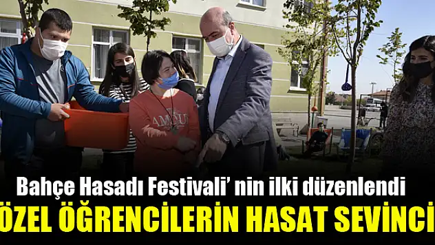 Özel öğrencilerin  hasat sevinci