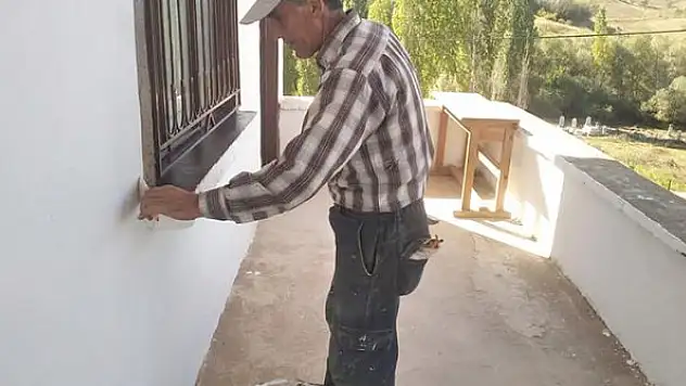 Köy odasına bakım yapıldı