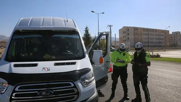 Ereğli'de okul servis  araçları denetlendi