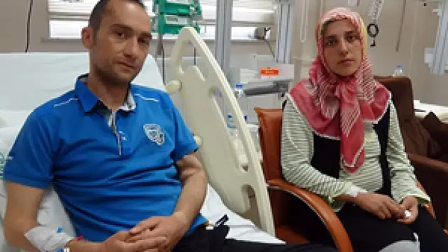 Eşinin su içememesine dayanmadı, böbreğini verdi