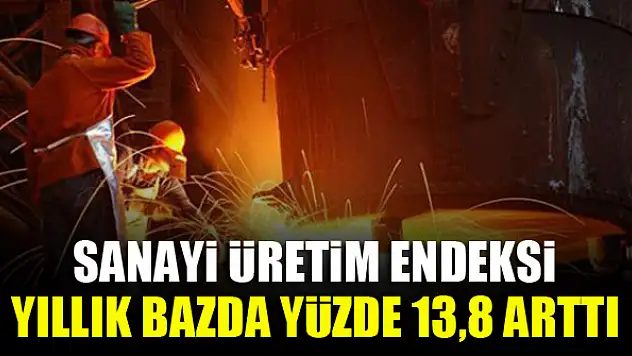 Sanayi üretim endeksi yıllık bazda yüzde 13,8 arttı